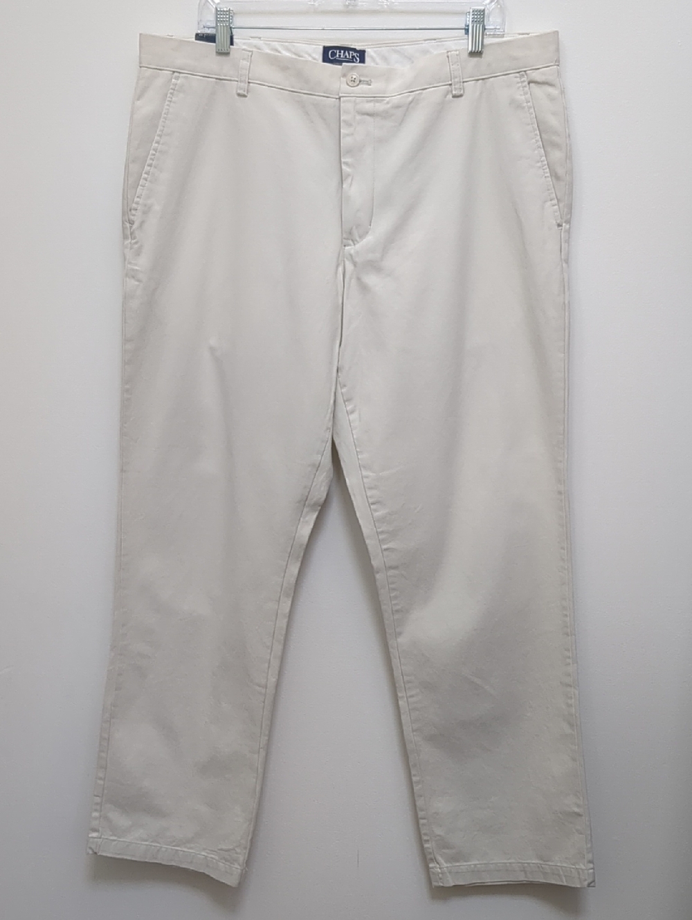 Chaps Men's Off-White Chino Pants casual coastal size 38/32
